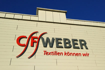 Fassadenschrift C.F. Weber Spitzkunnersdorf